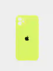 Лимонный силиконовый чехол iPhone 11, Silicone Case, с закрытым низом и защитой камеры