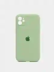 Оливковый силиконовый чехол iPhone 11, Silicone Case, с закрытым низом и защитой камеры