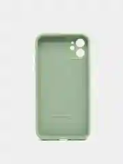 Оливковый силиконовый чехол iPhone 11, Silicone Case, с закрытым низом и защитой камеры