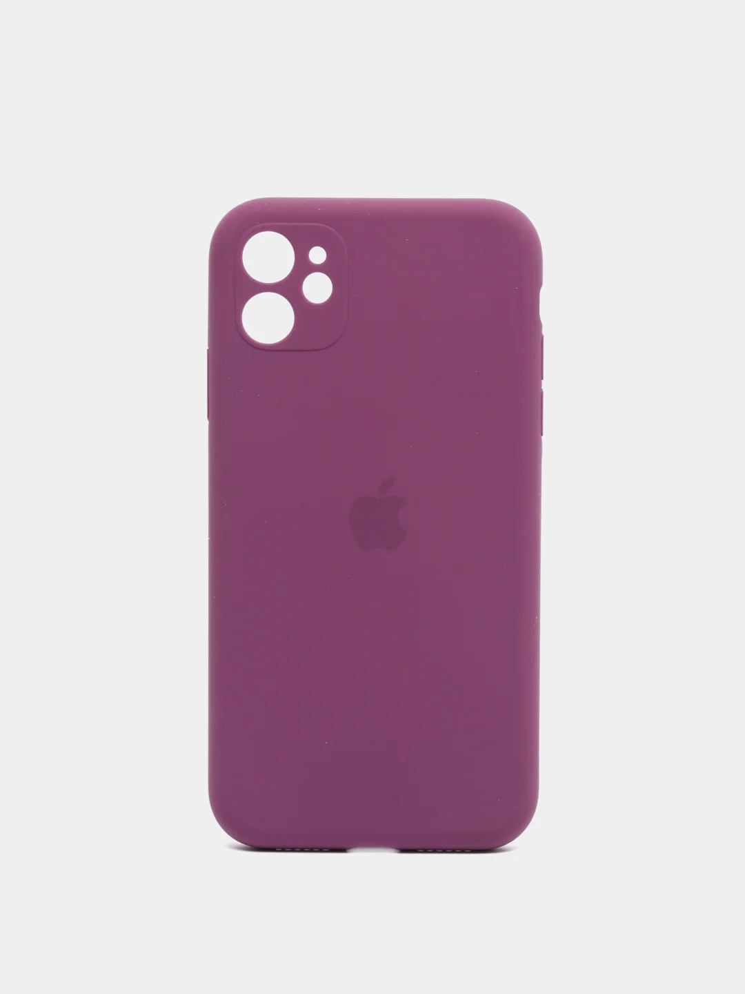 Пурпурный силиконовый чехол iPhone 11, Silicone Case, с закрытым низом и защитой камеры