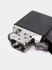 Зажигалка бензиновая Zippo 218 ZL Черный с лого (покрытие Black Matte)