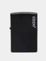 Зажигалка бензиновая Zippo 218 ZL Черный с лого (покрытие Black Matte)