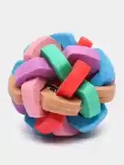 Игрушка для собак мяч с колокольчиком, плетёный