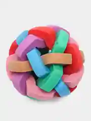 Игрушка для собак мяч с колокольчиком, плетёный