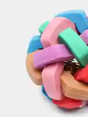 Игрушка для собак мяч с колокольчиком, плетёный