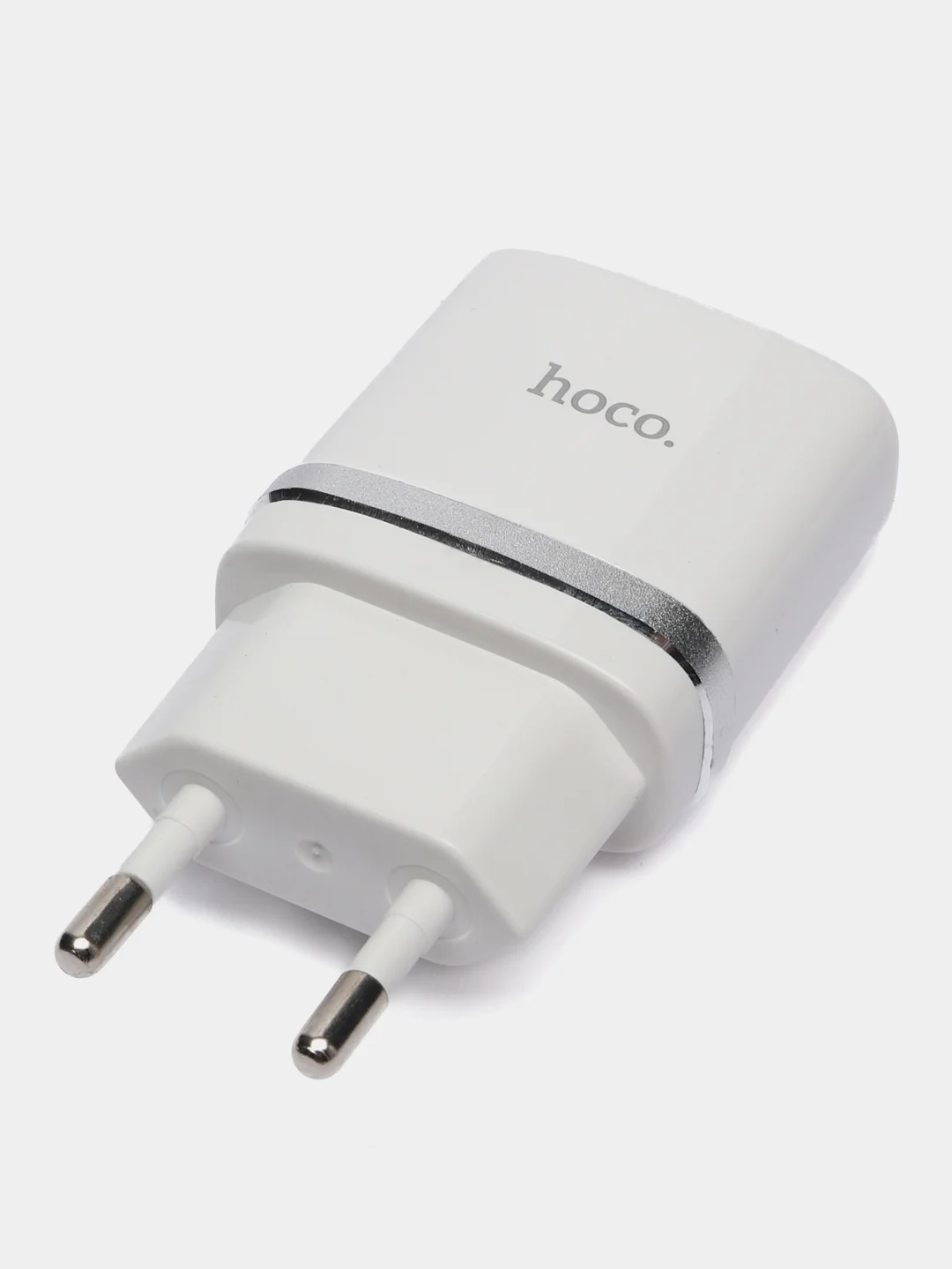 Белый сетевое зарядное устройство Hoco C12 Plus, кабель iPhone Lightning