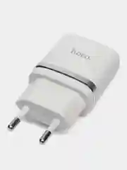 Белый сетевое зарядное устройство Hoco C12 Plus, кабель iPhone Lightning