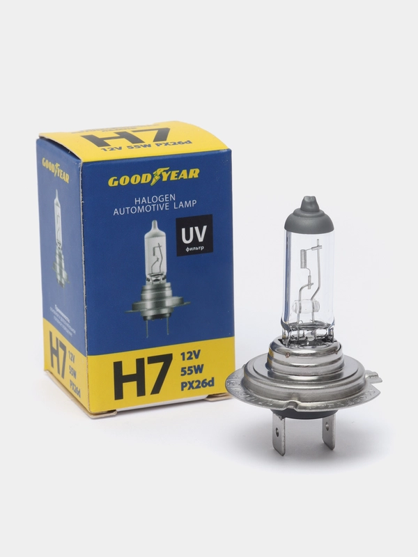 Лампа автомобильная галогенная Goodyear H1 H3 H4 H7 H11 HB3 HB4 H27