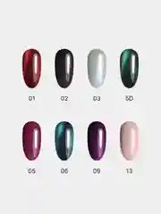 Гель-лак для ногтей Fresh Prof №16, 10g с черный шиммером, кошачий глаз перламутр