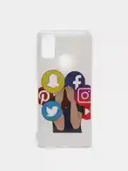 Синий меланж чехол Samsung Galaxy M21 / M30s с рисунком