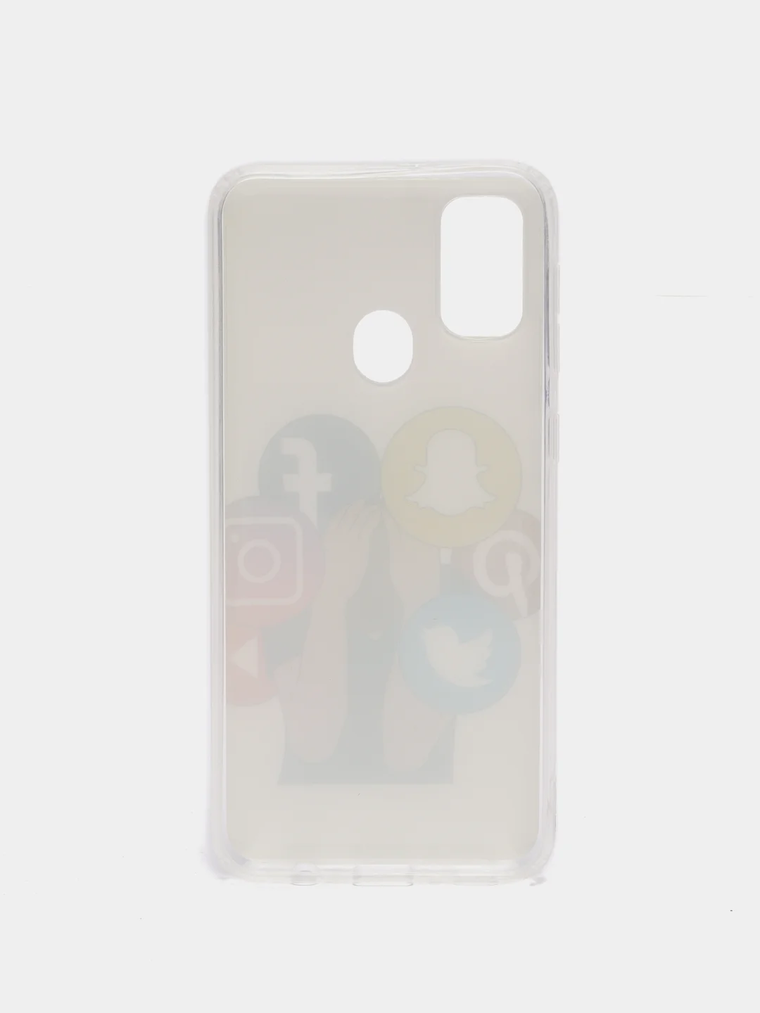 Синий меланж чехол Samsung Galaxy M21 / M30s с рисунком
