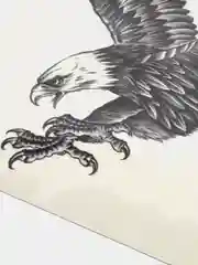 Лазурный временная переводная татуировка "Воины, птицы, черепа и др.",  21х15 см