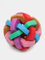 Игрушка для собак мяч с колокольчиком, плетёный