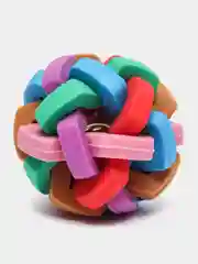 Игрушка для собак мяч с колокольчиком, плетёный