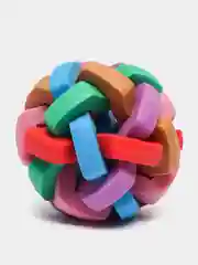 Игрушка для собак мяч с колокольчиком, плетёный