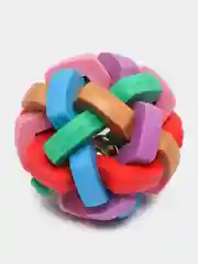 Игрушка для собак мяч с колокольчиком, плетёный