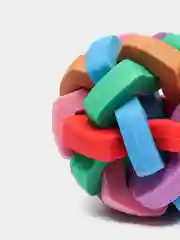 Игрушка для собак мяч с колокольчиком, плетёный