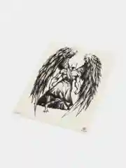 Бирюзовый временная переводная татуировка "Воины, птицы, черепа и др.",  21х15 см