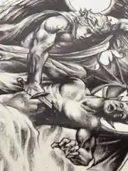 Конфетный временная переводная татуировка "Воины, птицы, черепа и др.",  21х15 см