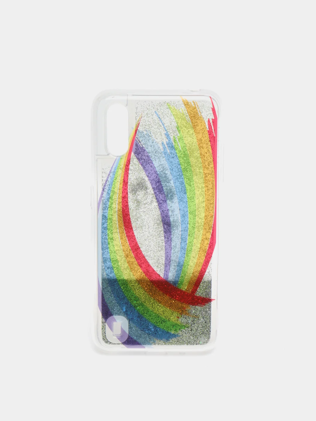 Коричневый чехол Samsung Galaxy A01, M01 (Самсунг Галакси А01, М01) переливающийся жидкий с блестками