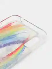 Коричневый чехол Samsung Galaxy A01, M01 (Самсунг Галакси А01, М01) переливающийся жидкий с блестками