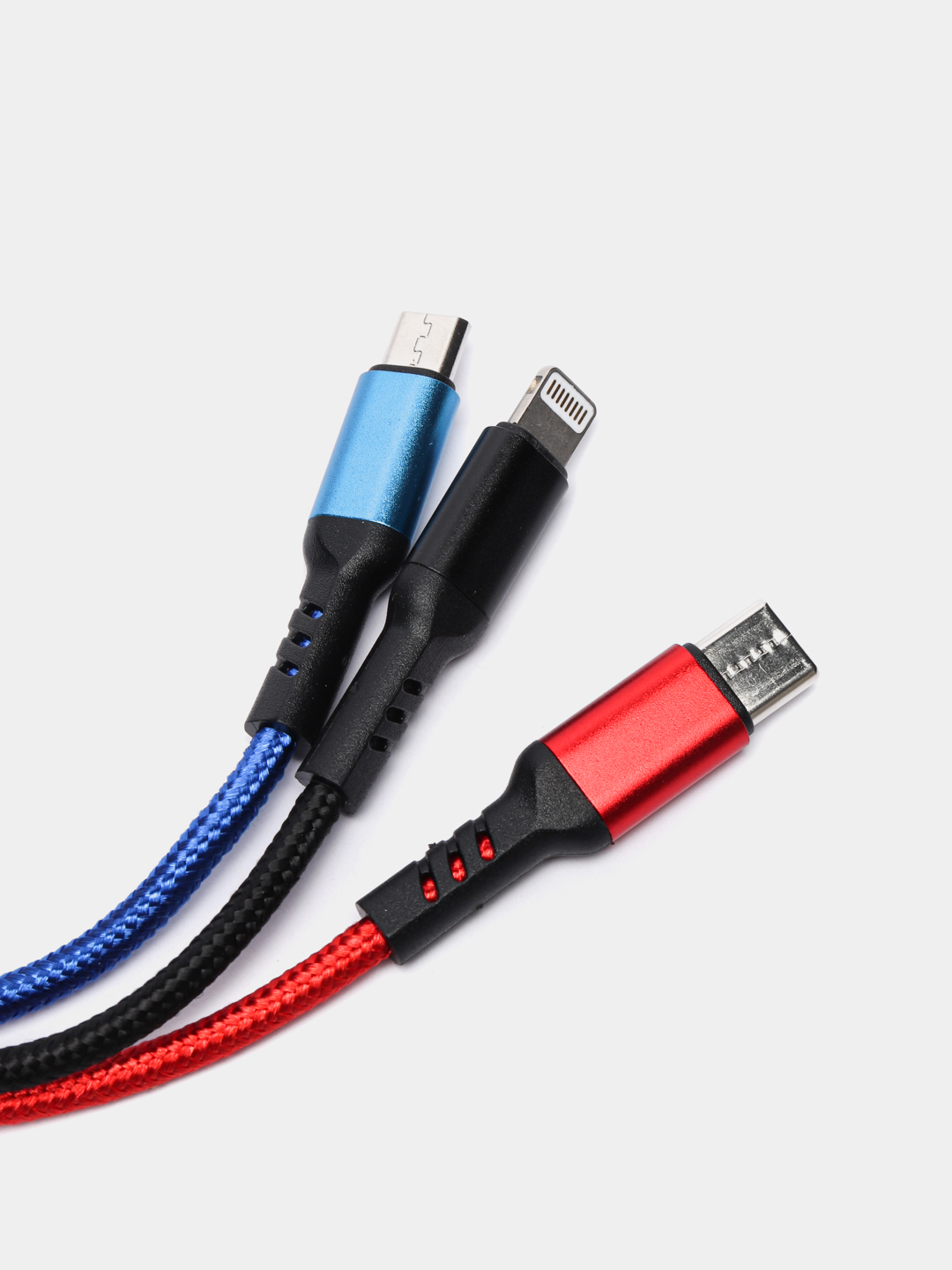 USB кабель для зарядки телефона 3 в 1: Micro-USB, Lightning и Type-C купить  по цене 310.86 ₽ в интернет-магазине Магнит Маркет