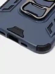 Темно-синий противоударный чехол с держателем Apple IPhone X/XS, 12, 12Pro, 12Pro Max с защитой камеры