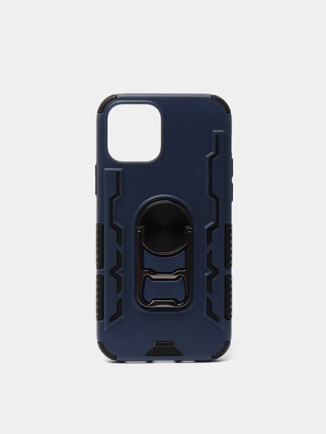 Темно-синий противоударный чехол с держателем Apple IPhone X/XS, 12, 12Pro, 12Pro Max с защитой камеры