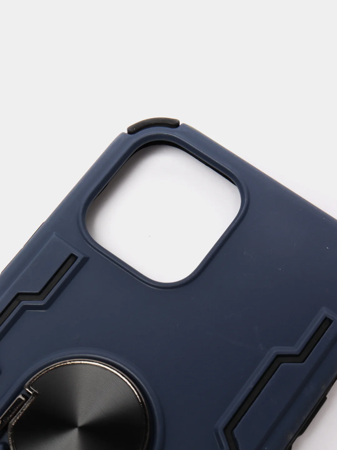 Темно-синий противоударный чехол с держателем Apple IPhone X/XS, 12, 12Pro, 12Pro Max с защитой камеры