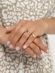 Парные кольца с бабочкой