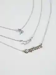 Серый набор подвесок на шею "Созвездия знаков зодиака", серебряные, 3 штуки