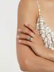 Серебряный кольцо двойное, безразмерное