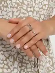 Серебряный парные кольца с бабочкой