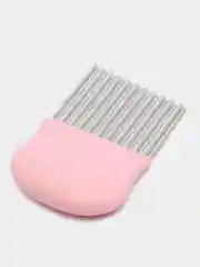Розовый рифленый нож для овощей
