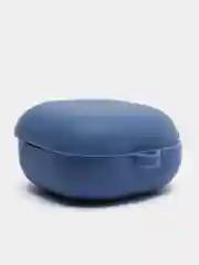 Синий cиликоновый чехол для наушников Samsung Galaxy Buds Pro/Buds Live/Buds 2 с карабином