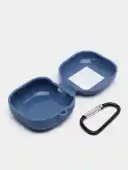 Синий cиликоновый чехол для наушников Samsung Galaxy Buds Pro/Buds Live/Buds 2 с карабином