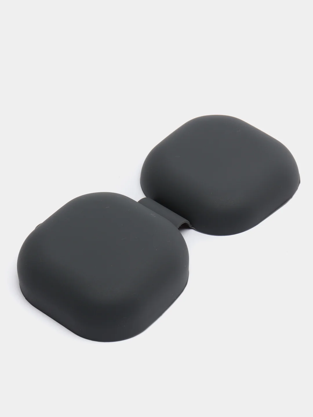 Тёмно-серый cиликоновый чехол для наушников Samsung Galaxy Buds Pro/Buds Live/Buds 2 с карабином