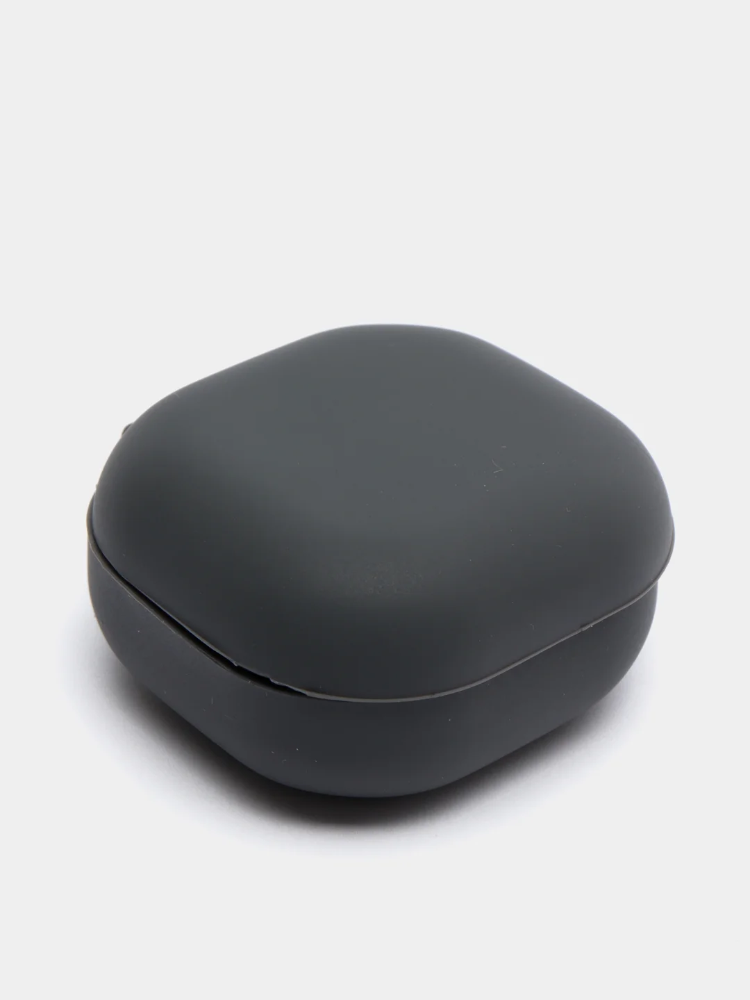 Тёмно-серый cиликоновый чехол для наушников Samsung Galaxy Buds Pro/Buds Live/Buds 2 с карабином