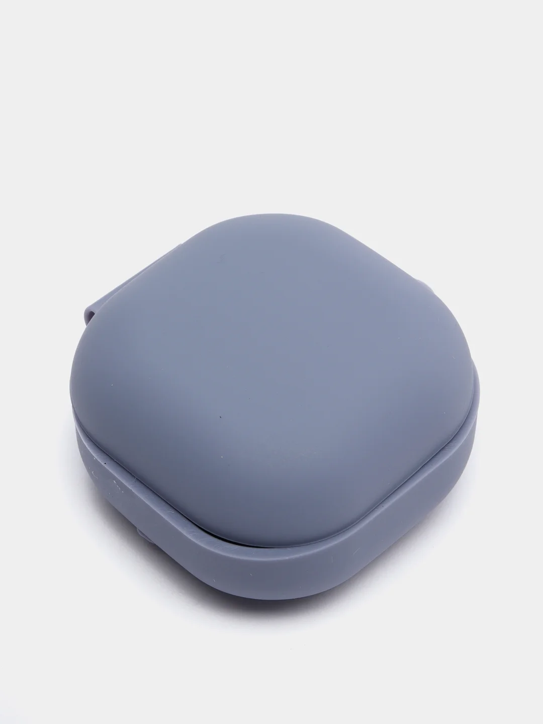 Серый cиликоновый чехол для наушников Samsung Galaxy Buds Pro/Buds Live/Buds 2 с карабином