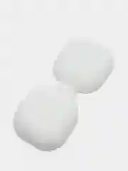 Белый cиликоновый чехол для наушников Samsung Galaxy Buds Pro/Buds Live/Buds 2 с карабином
