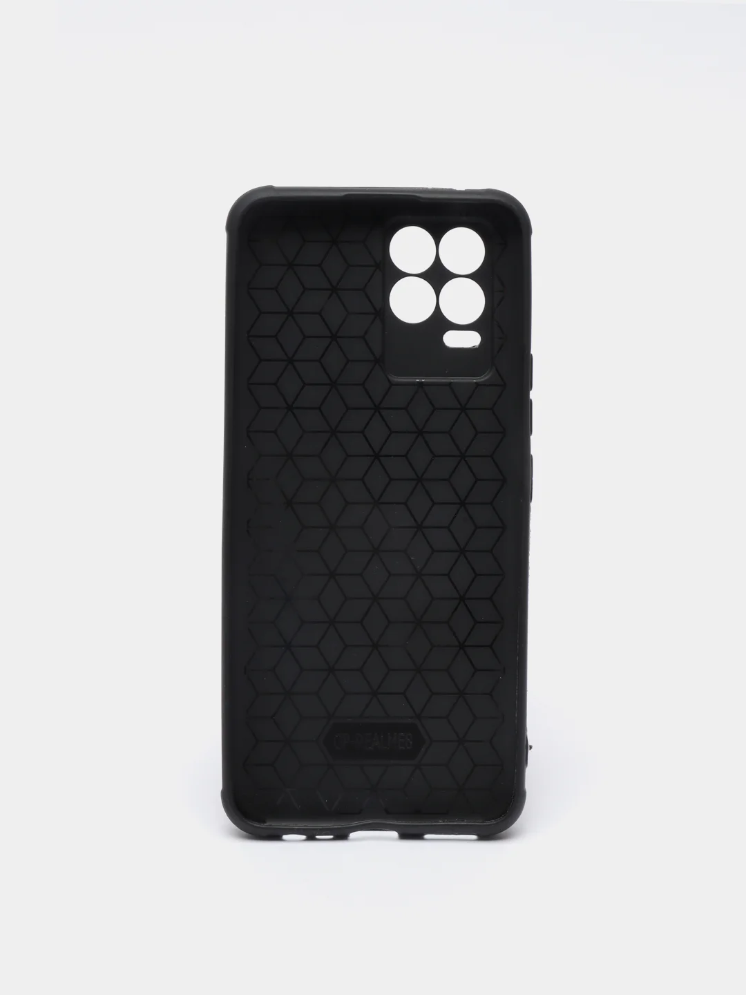Хром чехол Realme 8 / Realme 8 Pro Реалми 8 / 8 Про черный силиконовый под кожу