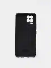 Хром чехол Realme 8 / Realme 8 Pro Реалми 8 / 8 Про черный силиконовый под кожу