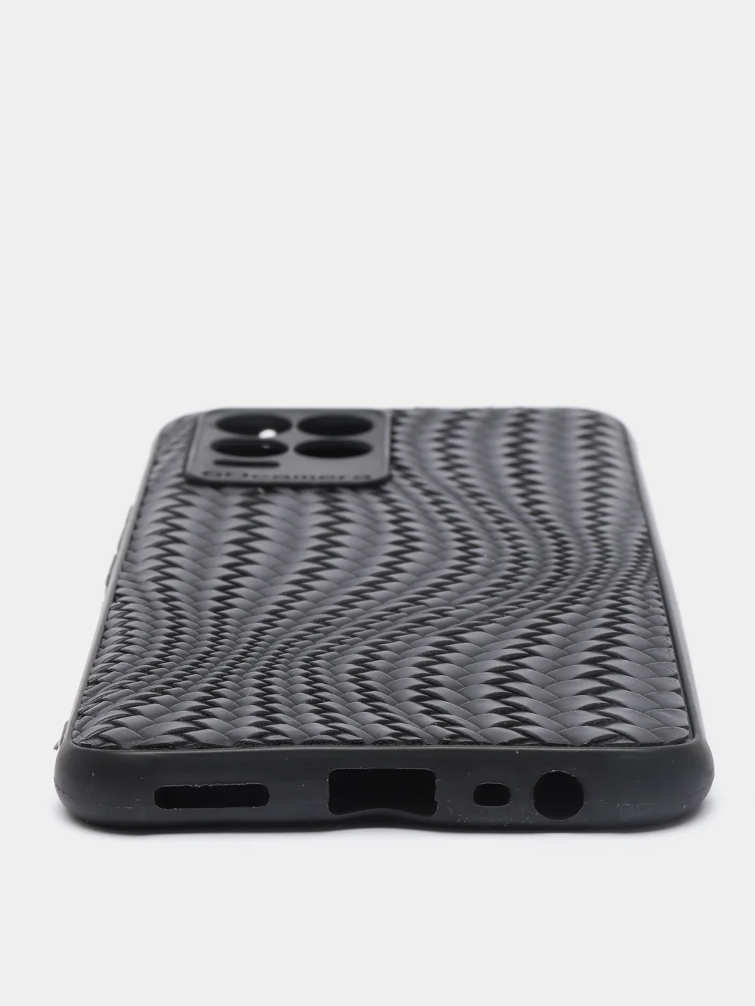 Хром чехол Realme 8 / Realme 8 Pro Реалми 8 / 8 Про черный силиконовый под кожу