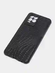 Хром чехол Realme 8 / Realme 8 Pro Реалми 8 / 8 Про черный силиконовый под кожу