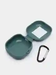Зелёный хаки cиликоновый чехол для наушников Samsung Galaxy Buds Pro/Buds Live/Buds 2 с карабином
