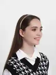 Золотой ободок для волос цепь