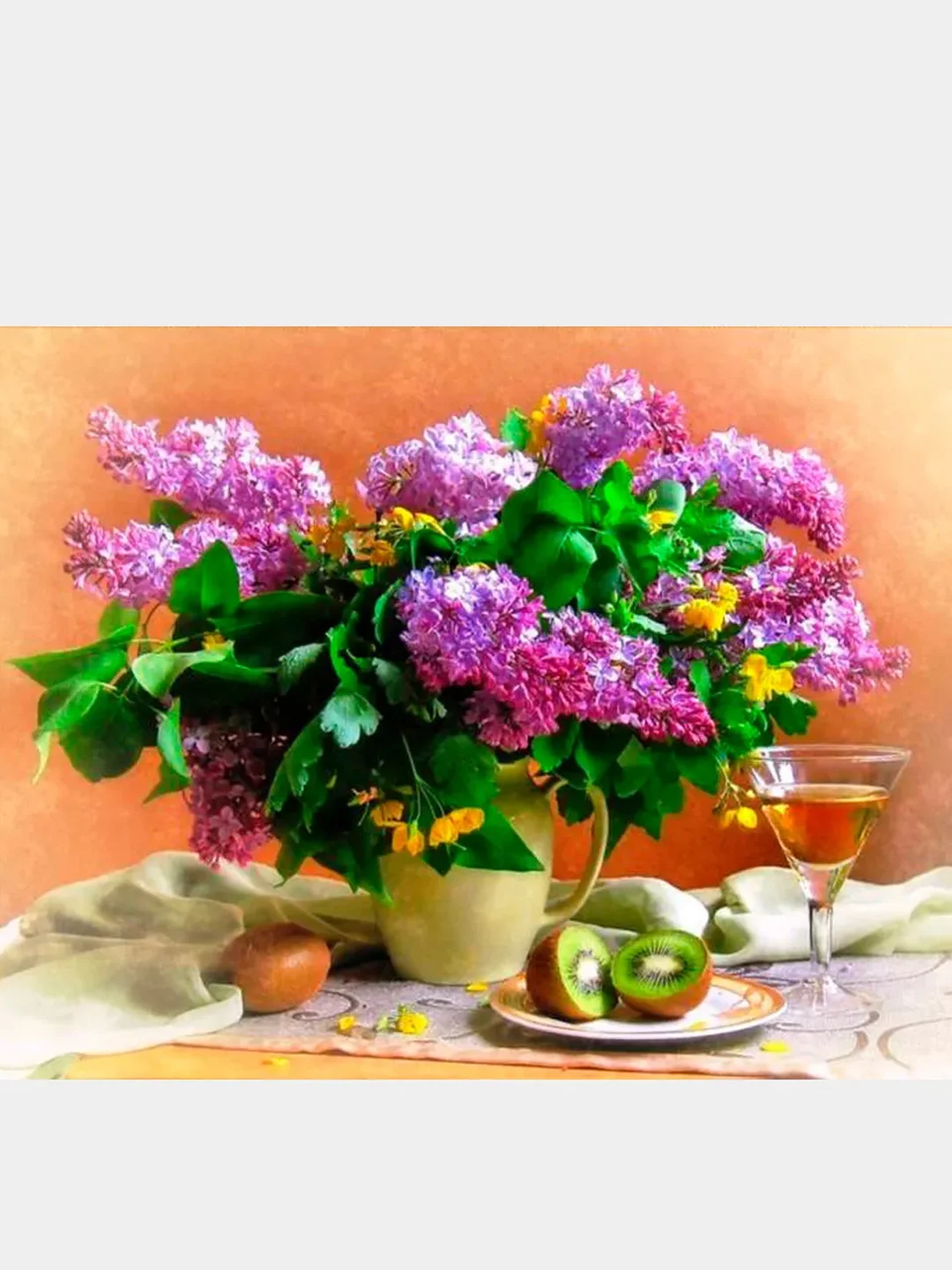 Коралловый алмазная мозаика 40 х 50 на подрамнике. Цветы и натюрморты