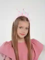 Розовый ободок для девочки "Корона"