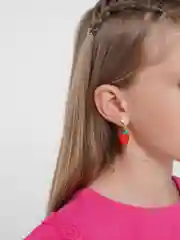 Красный серьги "Фрукты" для девочек