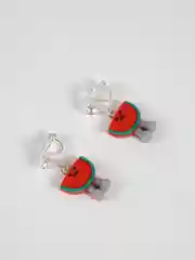Алый серьги "Фрукты" для девочек